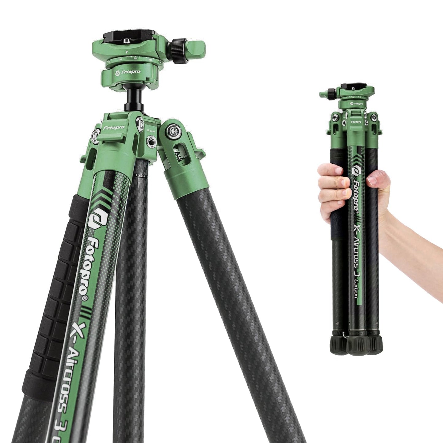 62'' Lightweight Tripod (Carbon Fiber). X - Aircross 3 Lite - Fotopro