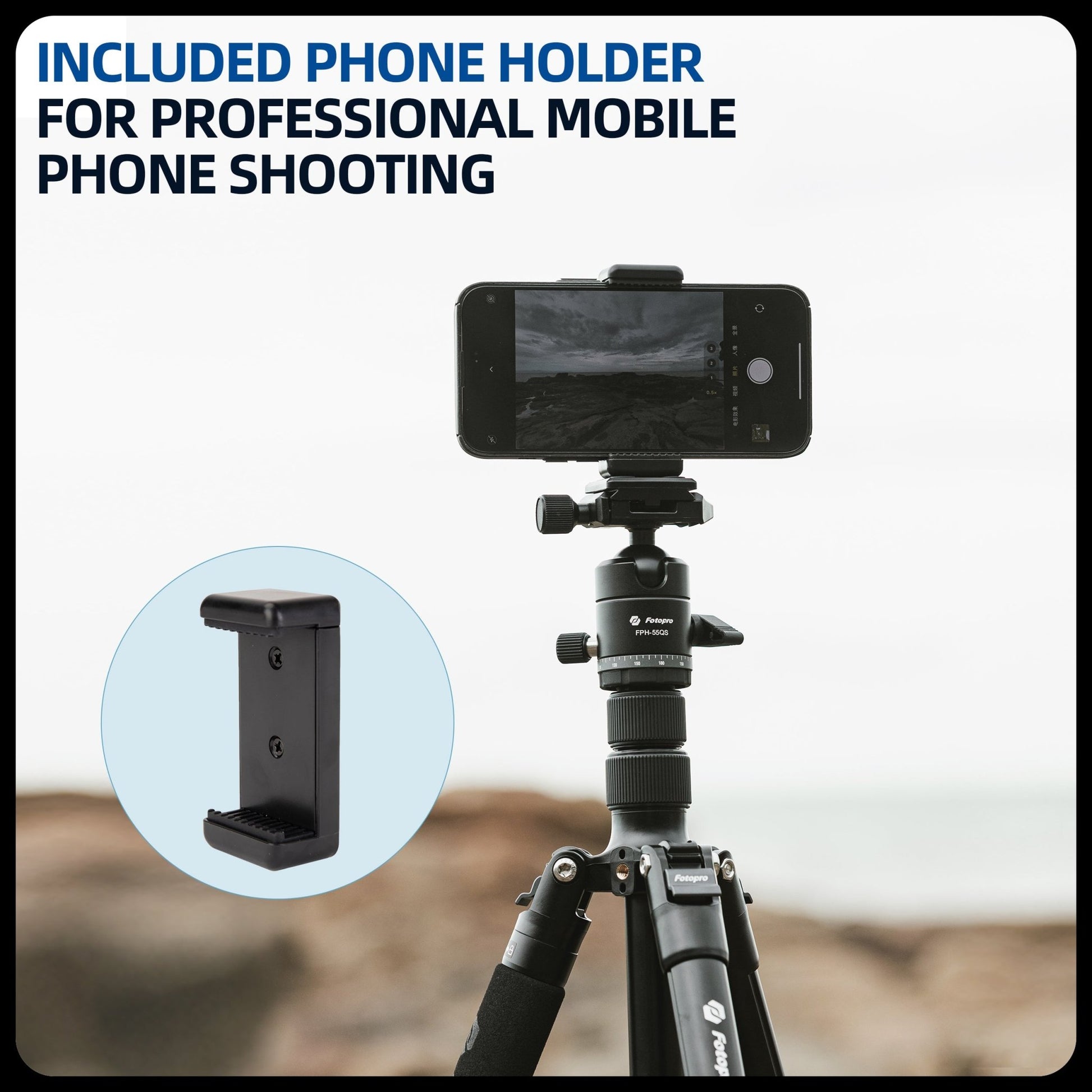 73" Compact Travel Tripod/Monopod, Ball Head. A4I - Fotopro