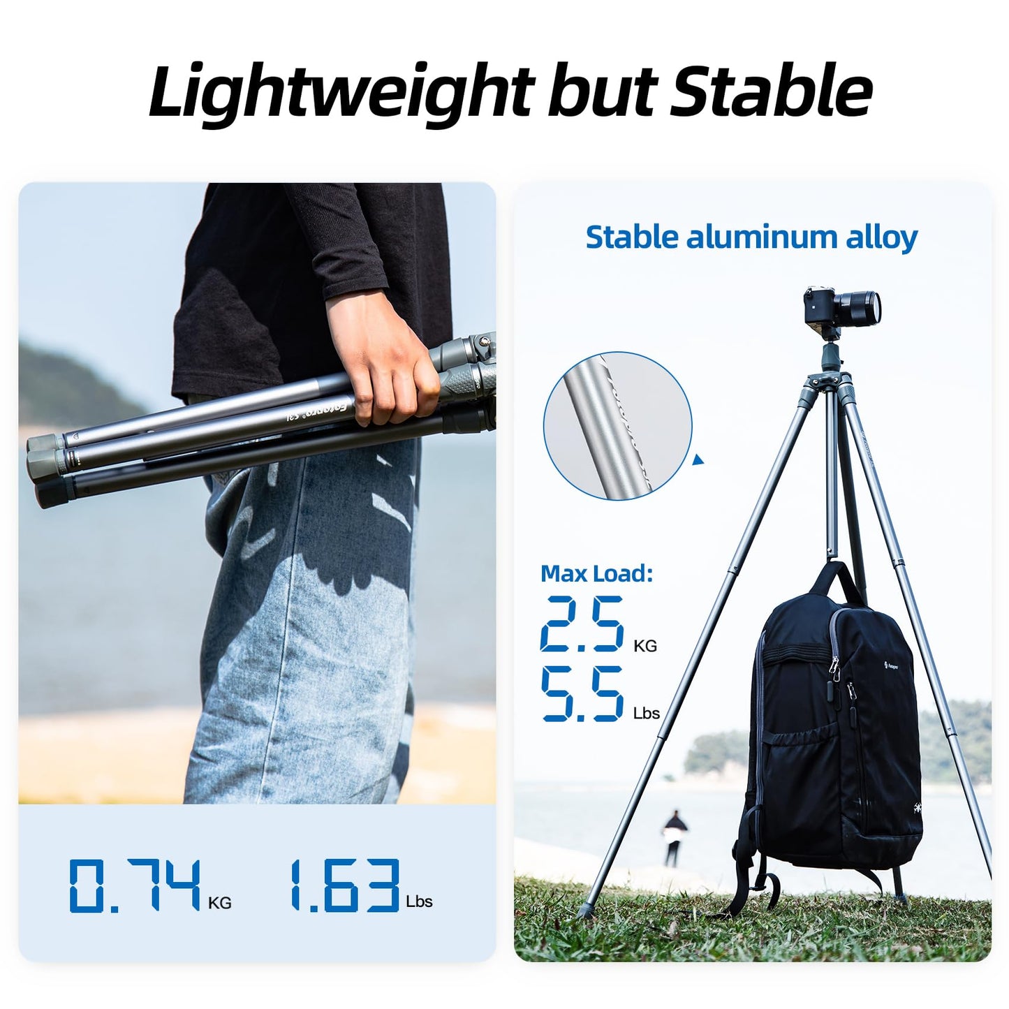 Aluminum Camera Tripod, Ball Head. S3 Lite - Fotopro AMZ