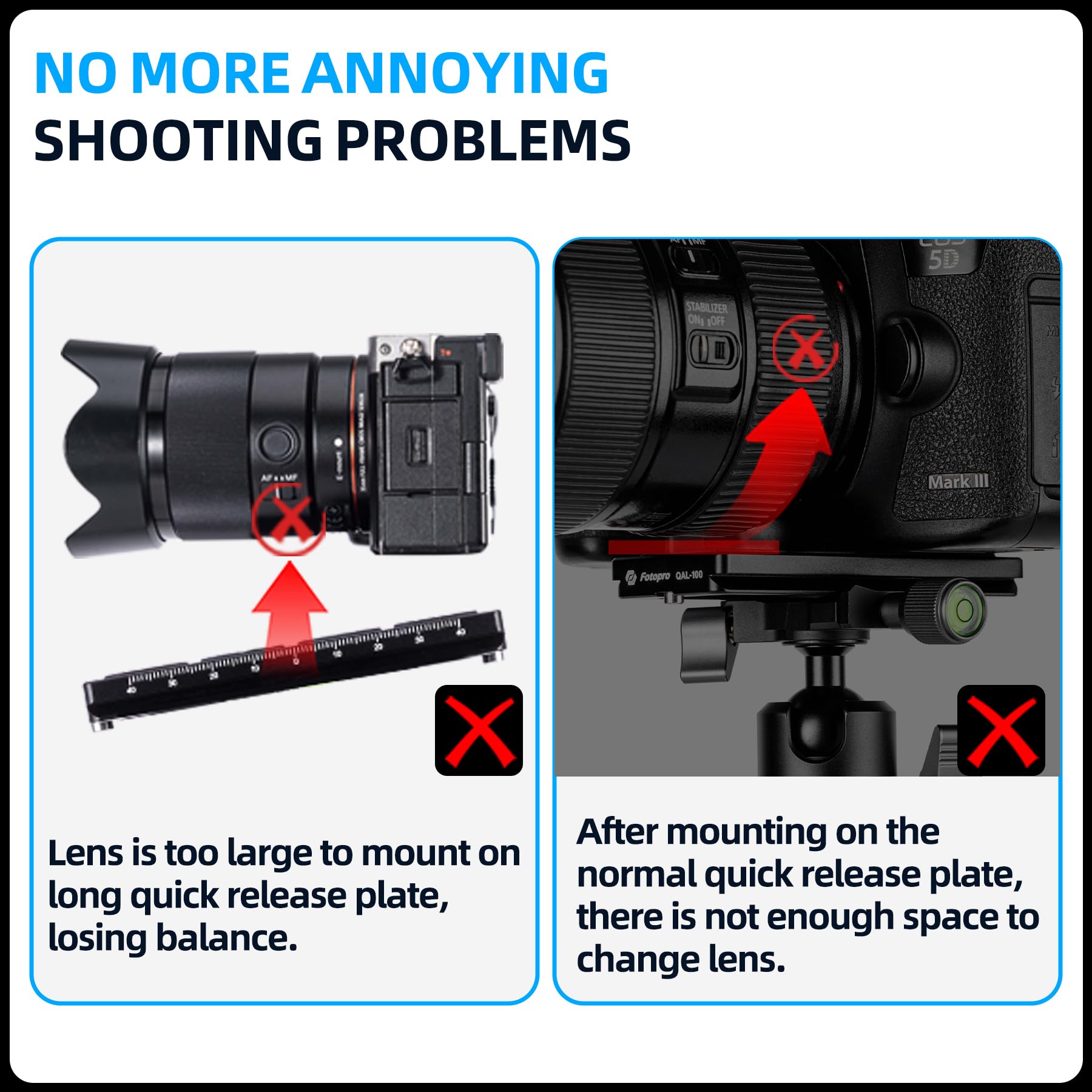 Camera Lens Replacement Foot Plate. SN - 03 - Fotopro