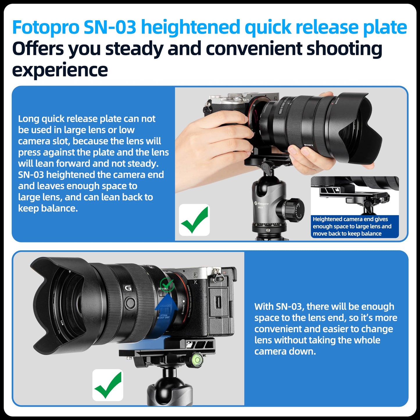 Camera Lens Replacement Foot Plate. SN - 03 - Fotopro