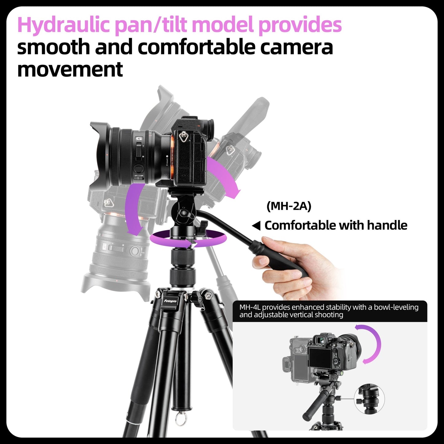 Detachable Tripod, Fluid Head - FY830 - Fotopro
