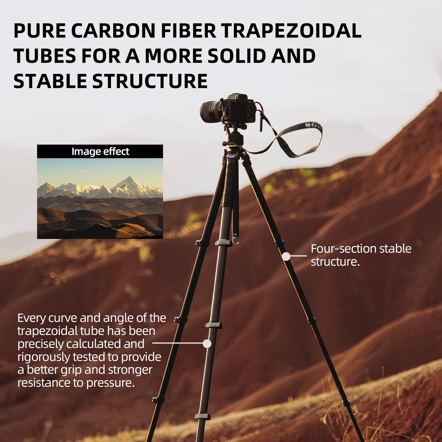 (搜索不到)Fotopro 60'' Professional Heavy Duty Tripod, Profile Legs - Origin - Fotopro AMZ