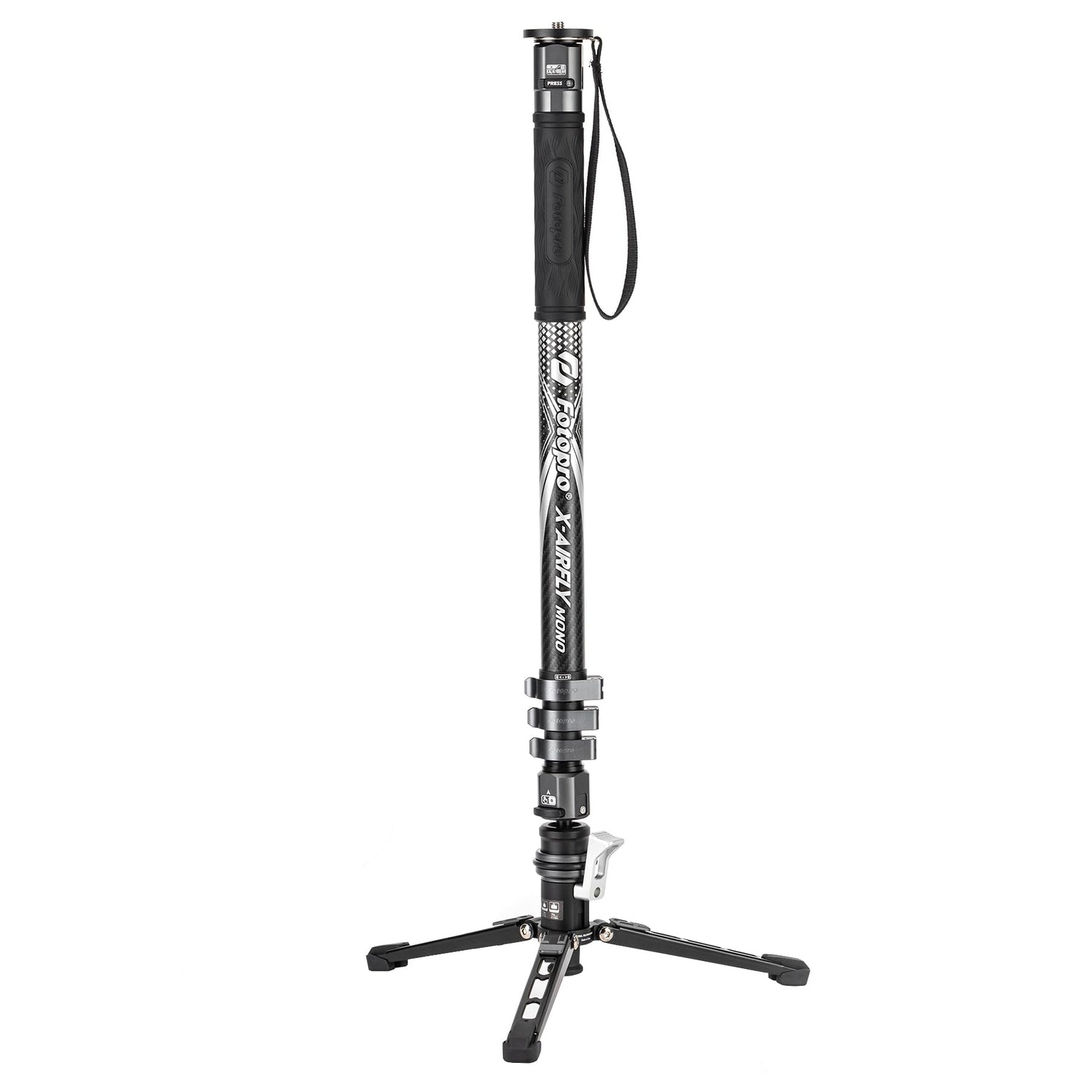 (搜索不到)Fotopro 73" 3 - in - 1 Carbon Fiber Monopod with Pedal, X - Airfly Monopod( Grey ) - Fotopro AMZ