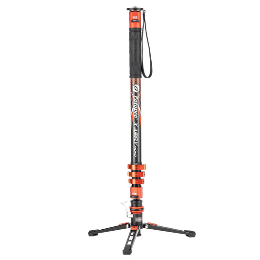 (搜索不到)Fotopro 73" 3 - in - 1 Carbon Fiber Monopod with Pedal, X - Airfly Monopod( Orange ) - Fotopro AMZ