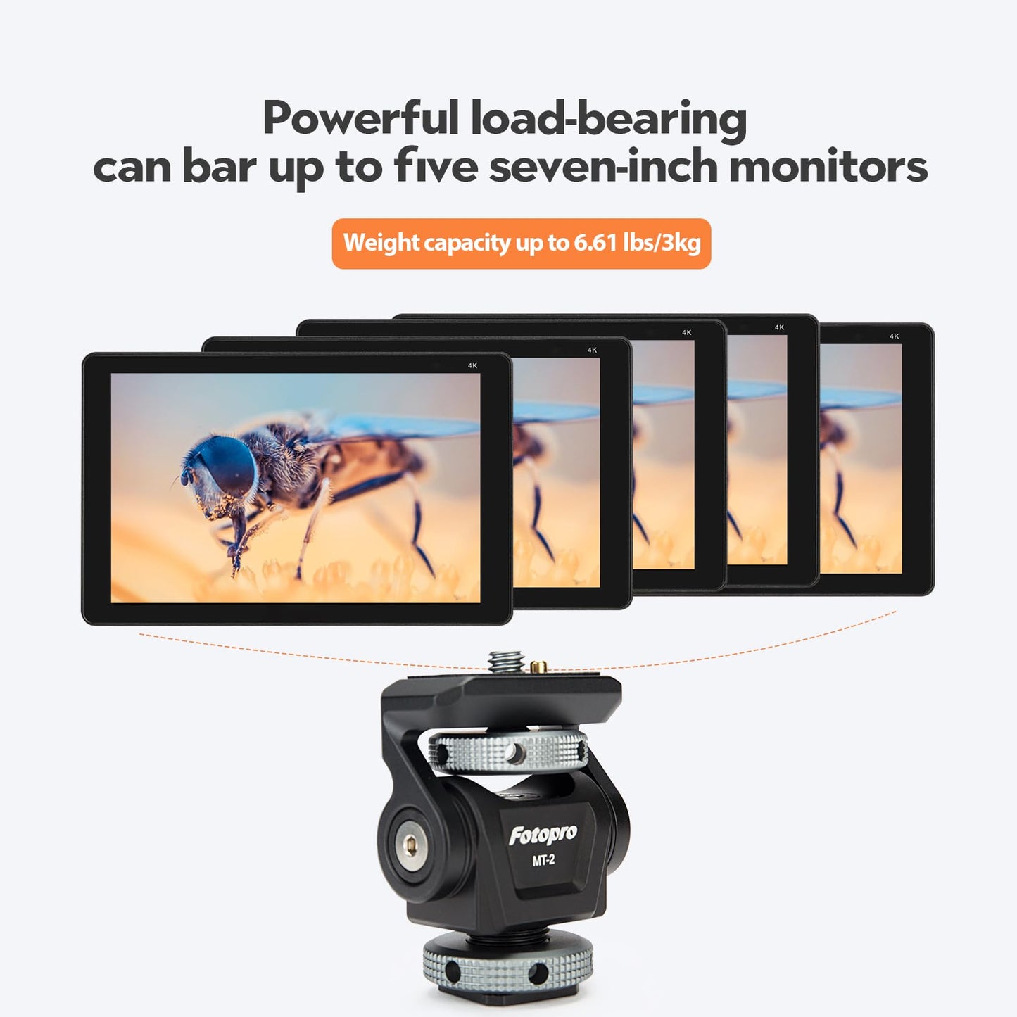 Fotopro Field Monitor Mount with Cold Shoe. MT - 2(Grey) - Fotopro AMZ