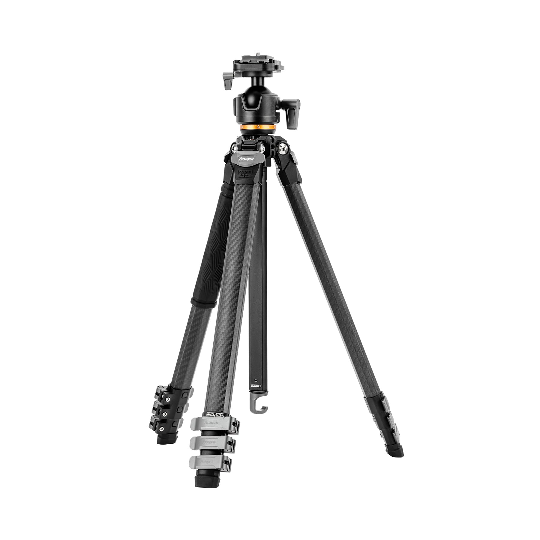 (搜索不到)Fotopro Professional Heavy Duty Tripod, Profile Legs, Load 20kg - Origin Plus (Black) - Fotopro AMZ