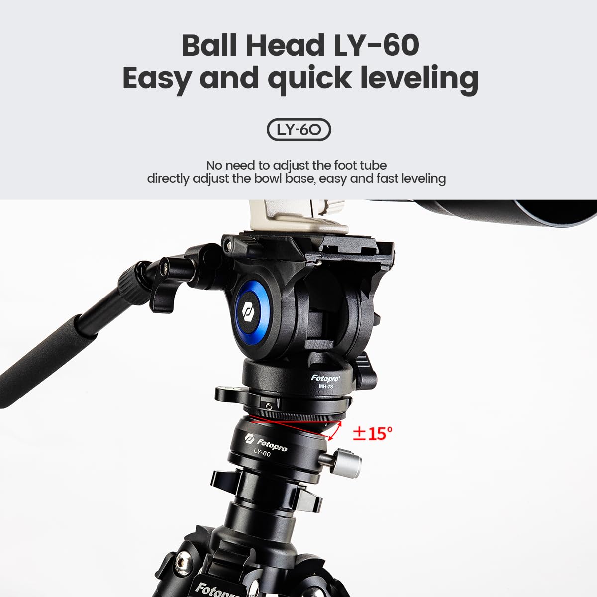 Fotopro Universal Horizontal Leveling Base on Tripod. LY - 60 - Fotopro AMZ