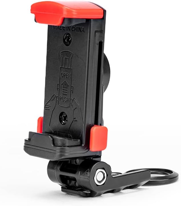 Phone Tripod Mount with 1/4" Screw – Universal Clip for Monopod, Selfie Stick, Tripod, Vlogging - Fotopro AMZ