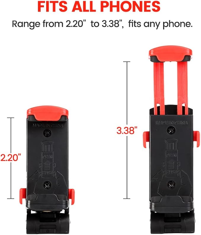 Phone Tripod Mount with 1/4" Screw – Universal Clip for Monopod, Selfie Stick, Tripod, Vlogging - Fotopro AMZ