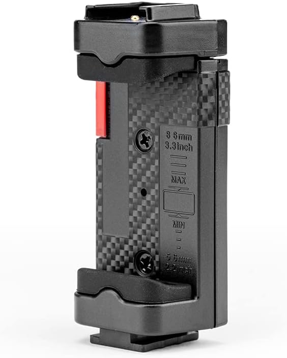 Phone Tripod Mount with Cold Shoe – Adjustable Universal Holder for Monopod, Selfie Stick, Tripod, Vlogging - Fotopro AMZ