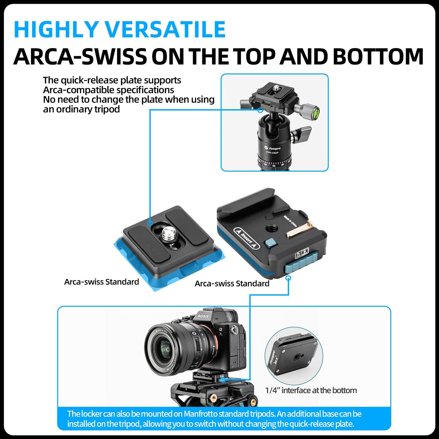 Quick Release Camera Mount. RZ - 3 - Fotopro