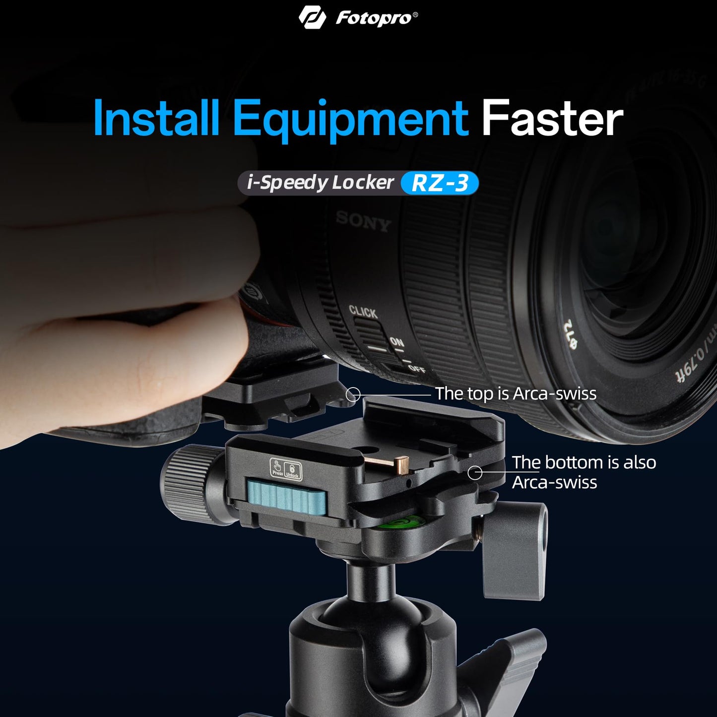 Quick Release Camera Mount. RZ - 3 - Fotopro