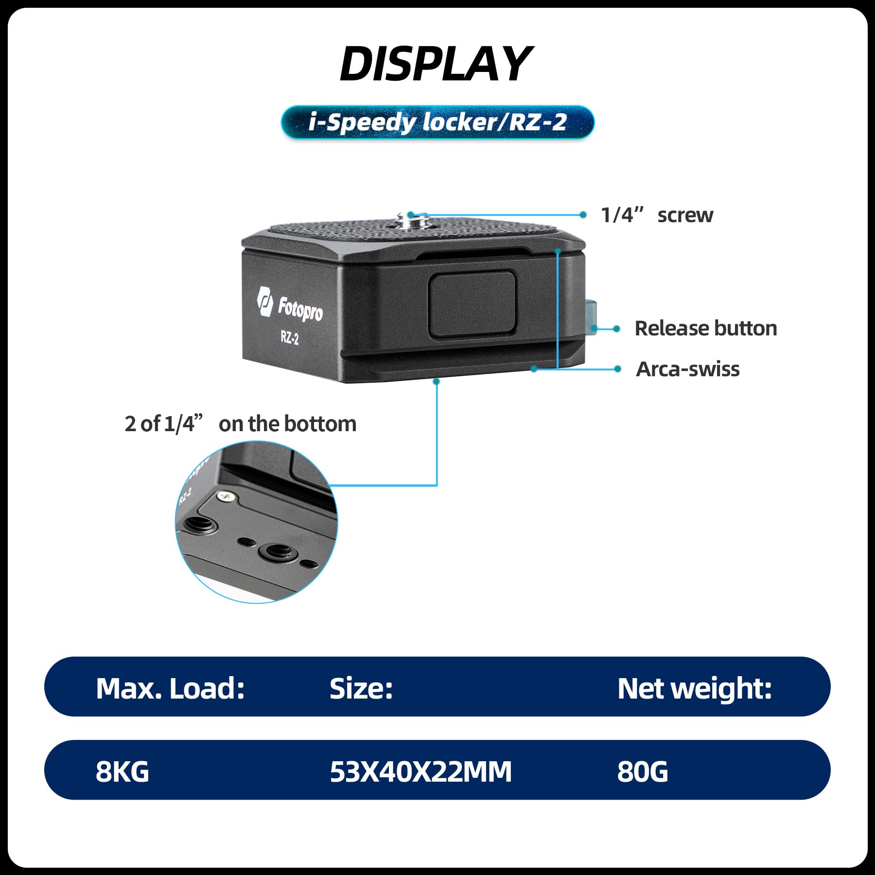 Quick Release Mount Kit, RZ - 2 - Fotopro