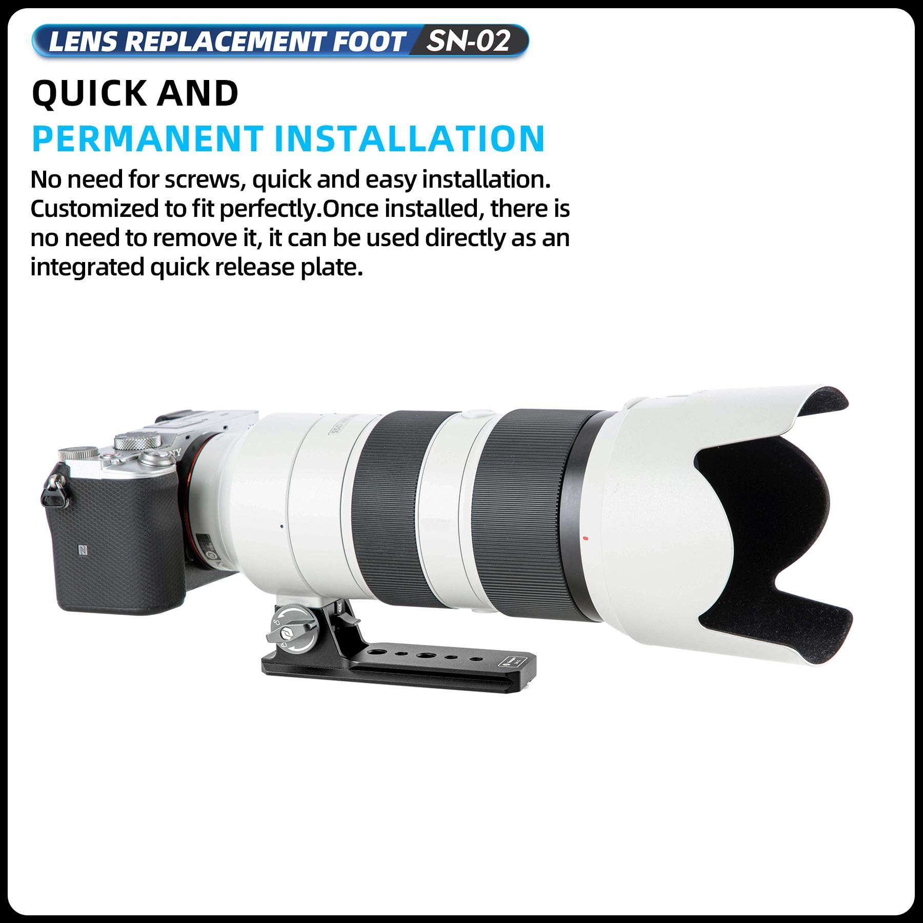 SONY FE 200 - 600mm Lens Replacement Foot. SN - 02 - Fotopro