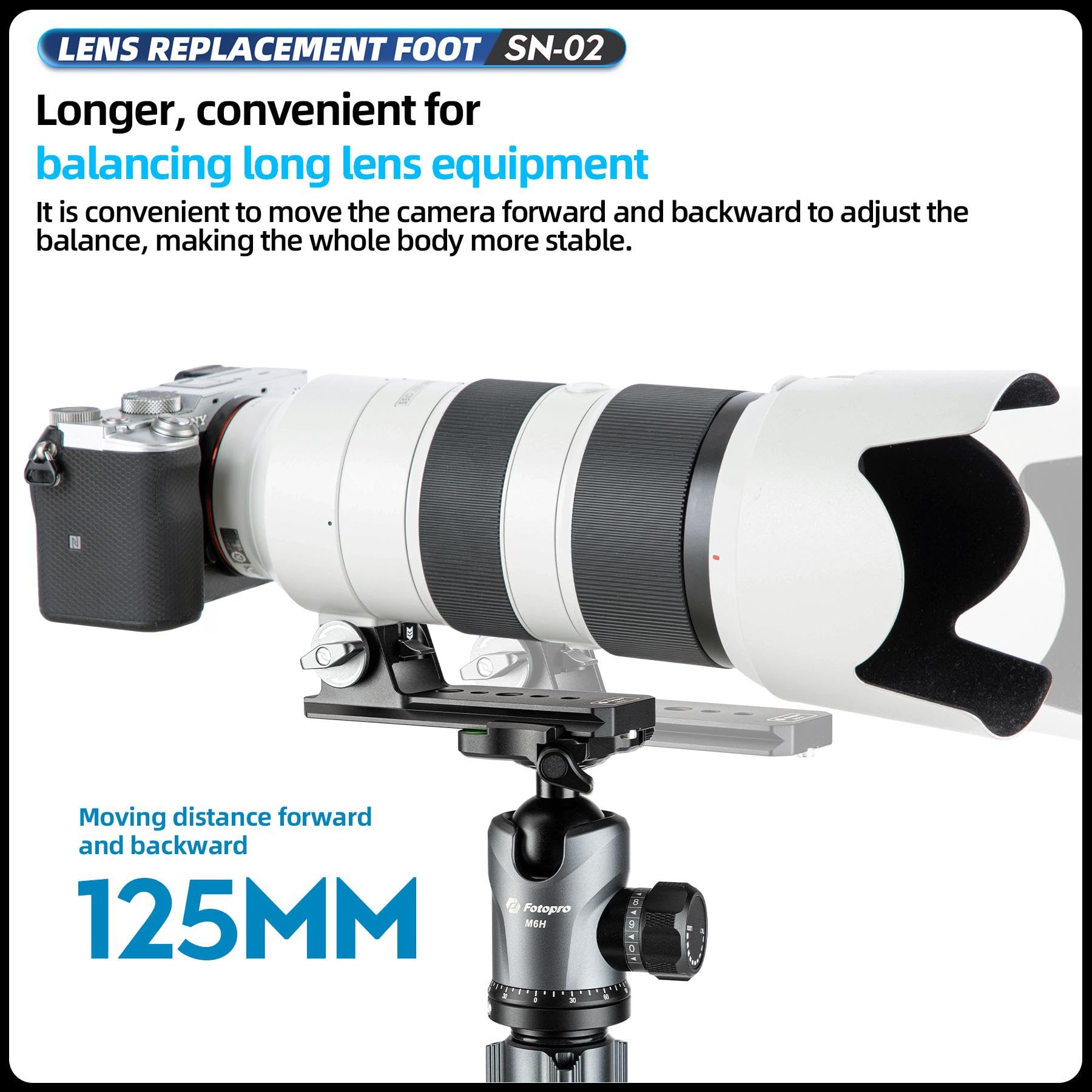 SONY FE 200 - 600mm Lens Replacement Foot. SN - 02 - Fotopro