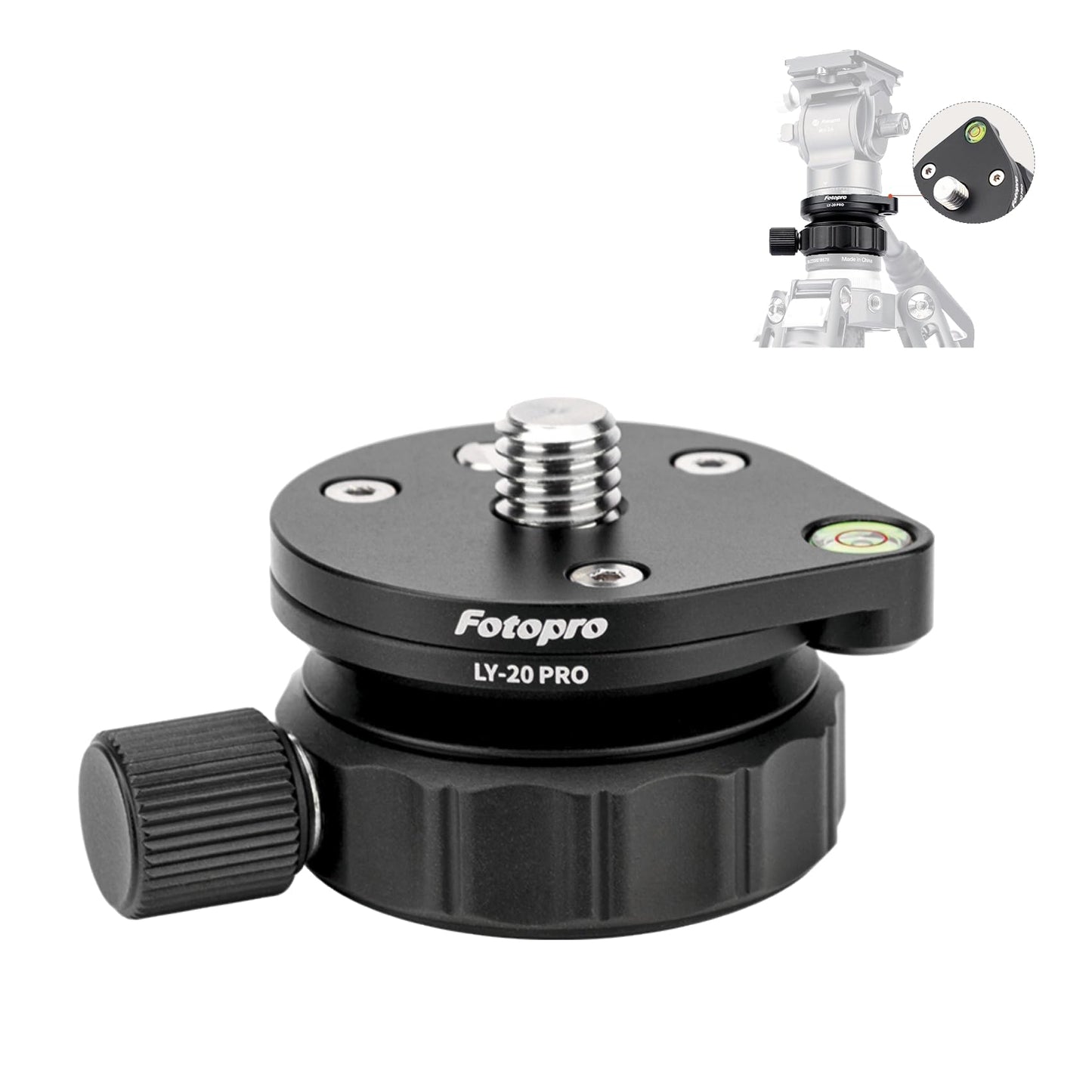 Universal Horizontal Leveling Base on Tripod. LY20 PRO - Fotopro AMZ