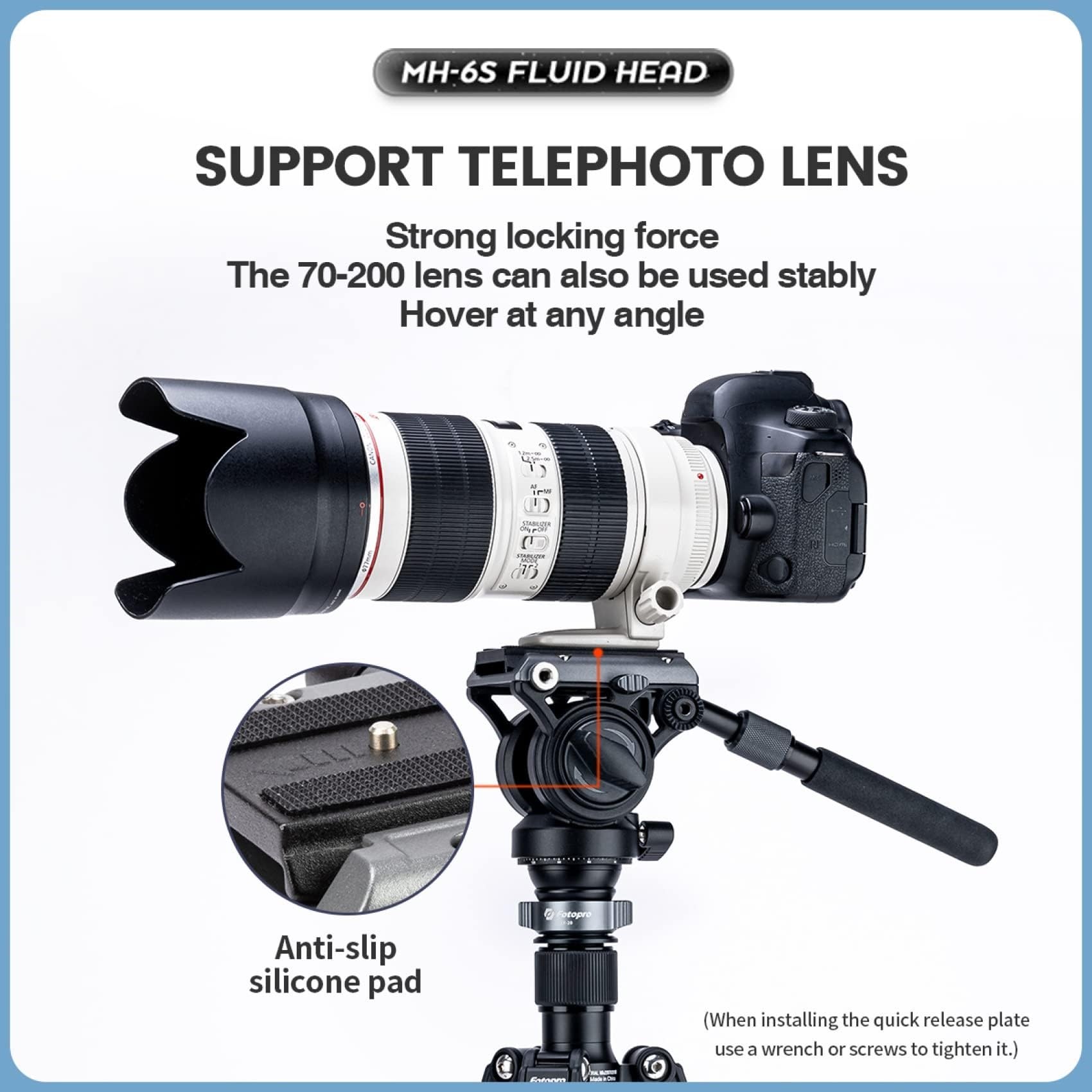 Video Fluid Head. MH - 6S - Fotopro