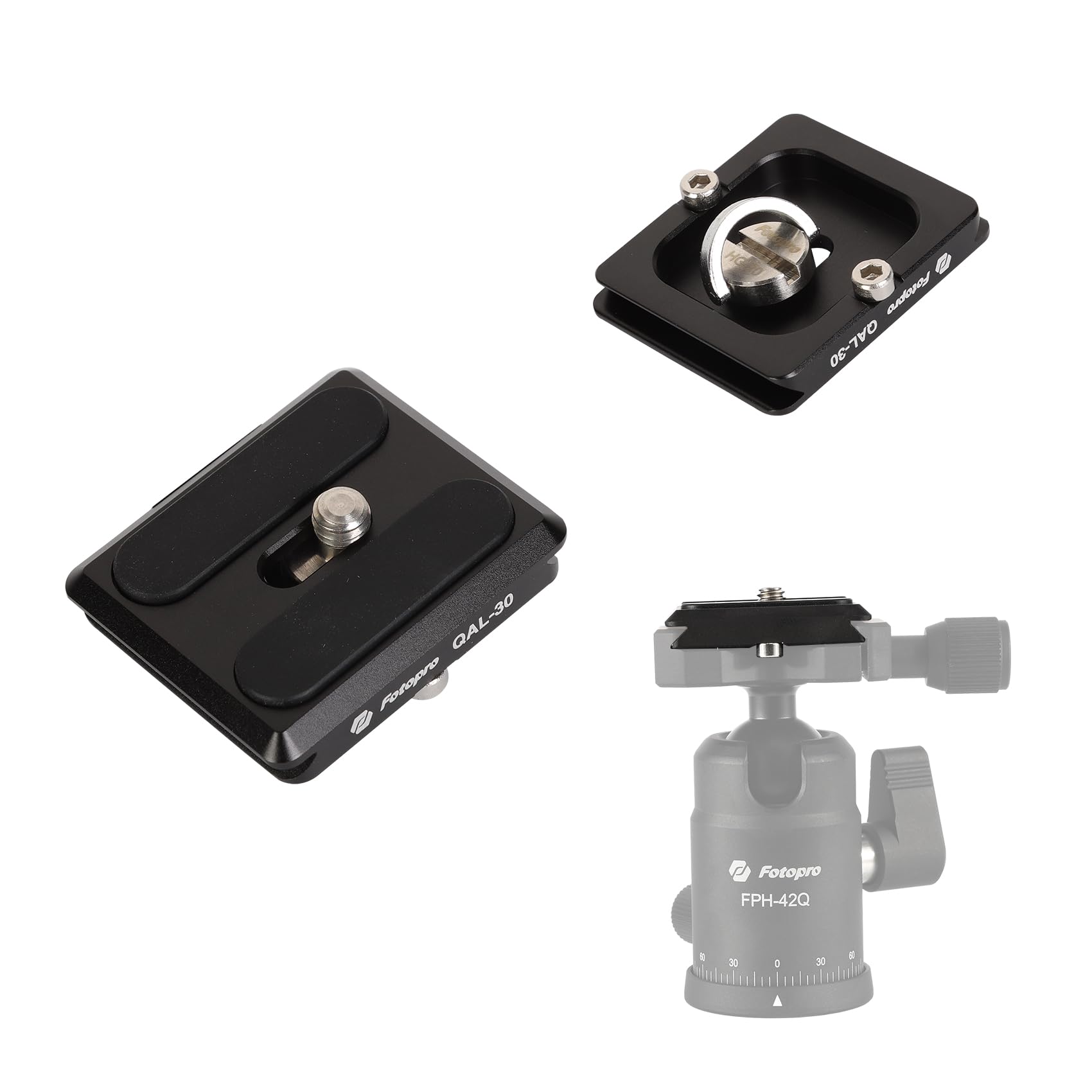 2 Pieces Universal Quick Release Plate . QAL - SERIES - Fotopro AMZ