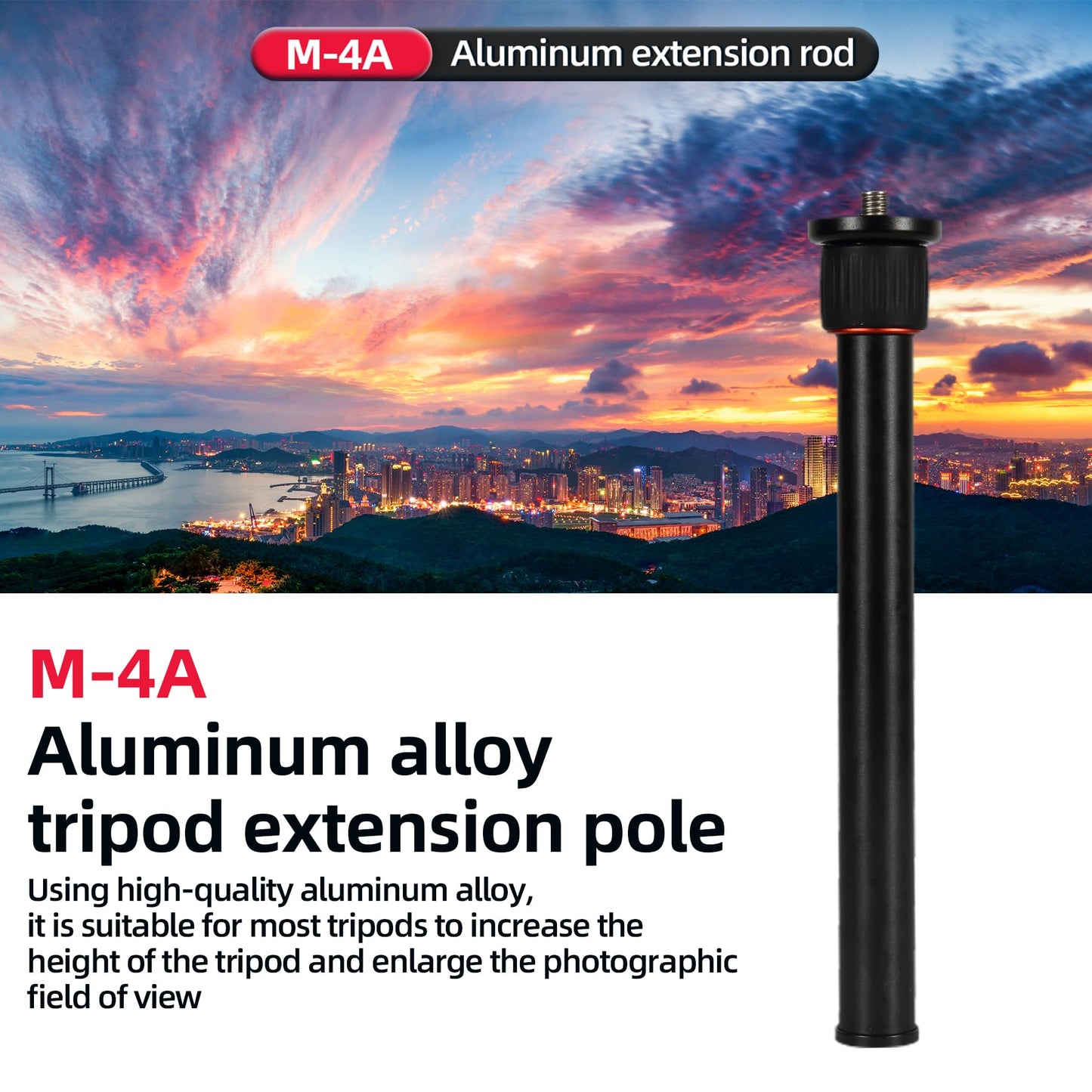 2 - Section Tripod Extension Column Tube - Fotopro