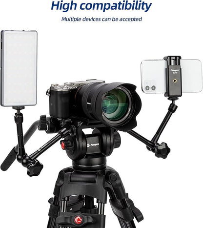 63" Video Tripod, 360° Fluid Head, Quick Release Plate, Max Load 17.64lbs, Aluminum Heavy Duty - Fotopro AMZ