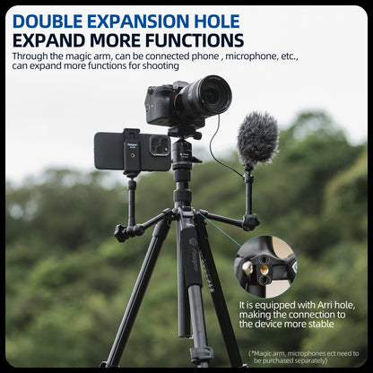 73" Compact Travel Tripod/Monopod, Ball Head. A4I - Fotopro