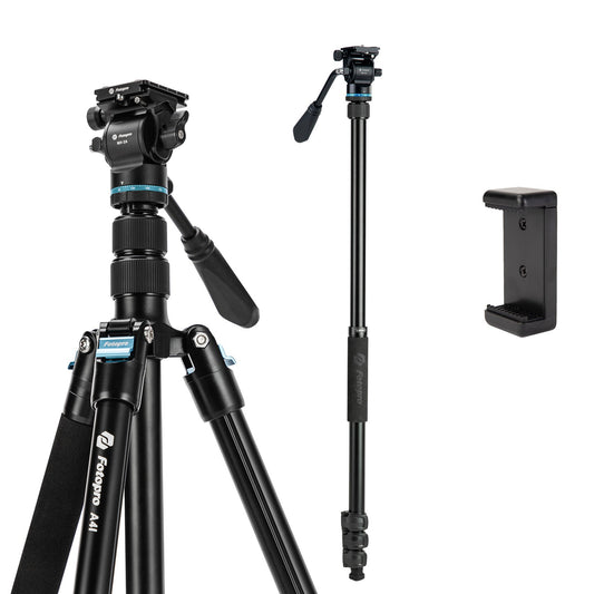 73" Compact Travel Tripod/Monopod, Fluid Head. A4I Video - Second image