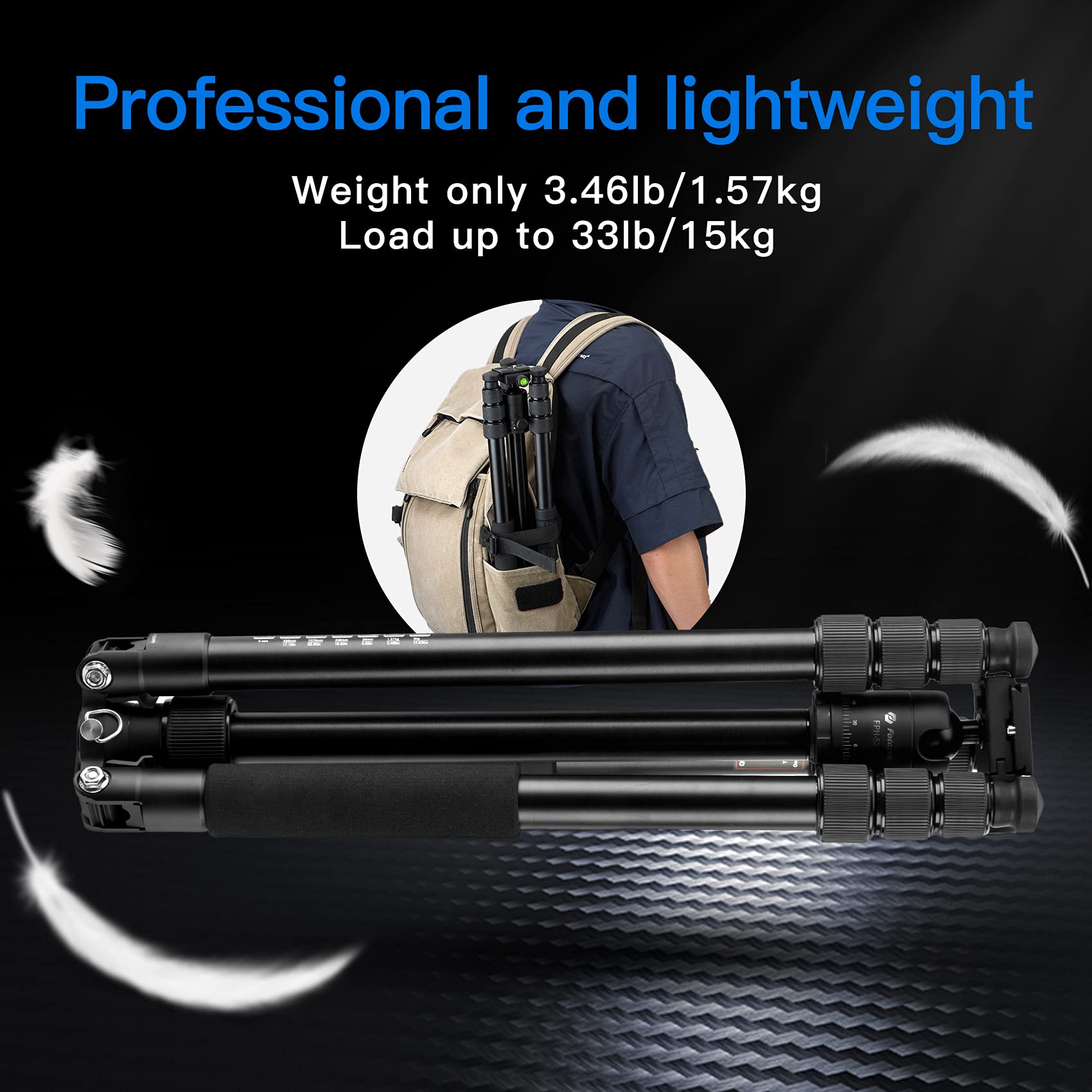 Complete Tripod for Camera, Professional Tripod for Camera - Fotopro AMZ