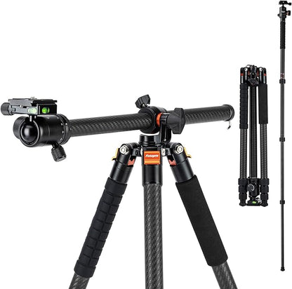 Fotopro 2 - in - 1 Carbon Fiber Tripod (75 - Inch, Monopod Conversion, 22lbs Load) - Fotopro AMZ