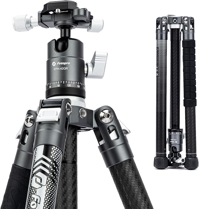 Fotopro 60'' Carbon Fiber Tripod. X - Aircross 3 Grey - Fotopro AMZ