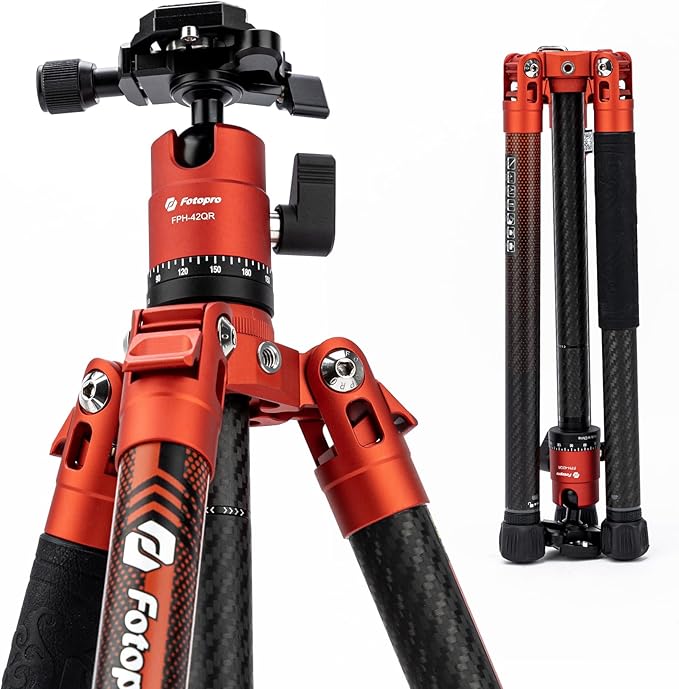 Fotopro 60'' Carbon Fiber Tripod. X - Aircross 3 Orange - Fotopro AMZ