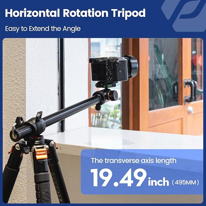 Fotopro Aluminum Horizontal Tripod (75 - Inch, 360° Ball Head) - Fotopro AMZ