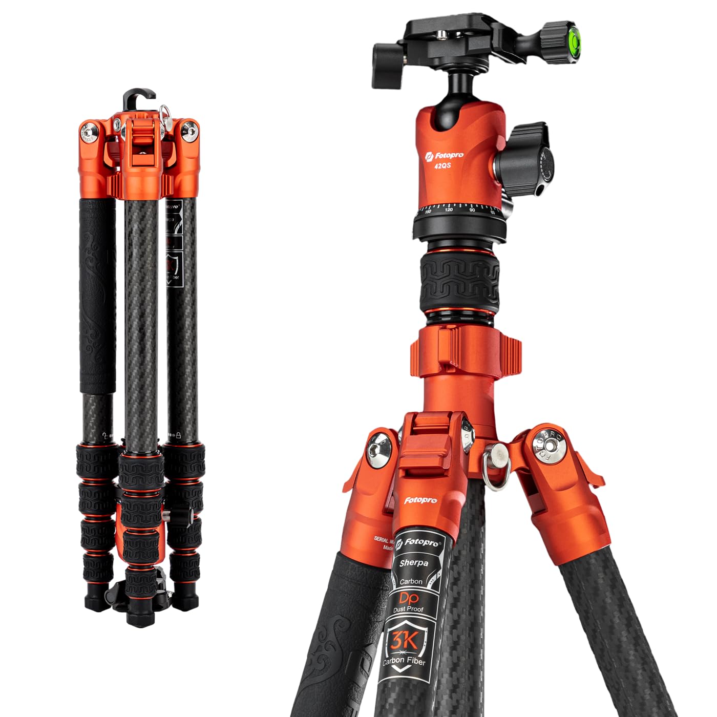 Fotopro Carbon Fiber Camera Tripod - Sherpa Series - Fotopro AMZ