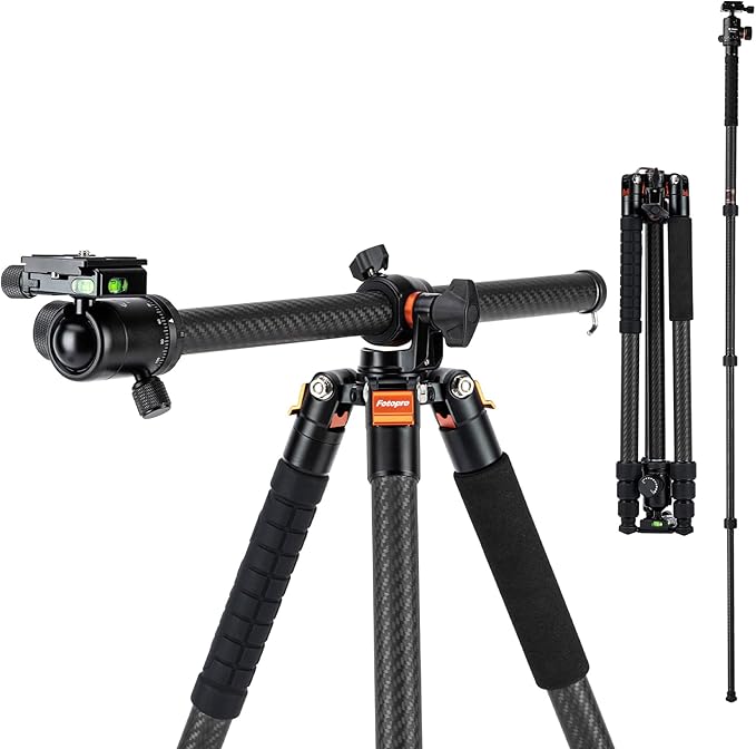 Fotopro Carbon Fiber Horizontal Tripod (62.6 - Inch, 360° Ball Head) - Fotopro AMZ