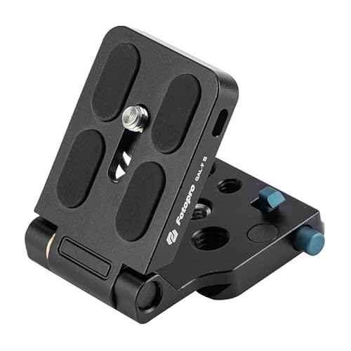 Fotopro DSLR Camera L Bracket Vertical Horizontal Conversion Tripod Quick Release Plate with Screws Safe Lock L Bracket for DSLR Camera Fluid Heads Stabilizer Tripod Monopod QAL - F II - Fotopro AMZ