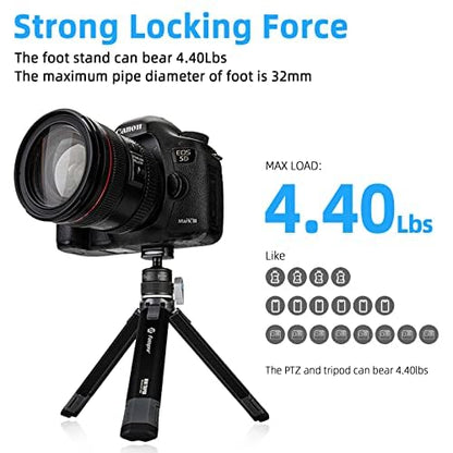 Fotopro Extendable Mini Camera Tripod, Aluminum Alloy Handheld Tripod with Ball Head Phone Holder Universal Tablet Phone Tripod Mount Bluetooth Remote Control for Phone DSLR Camera - Fotopro AMZ