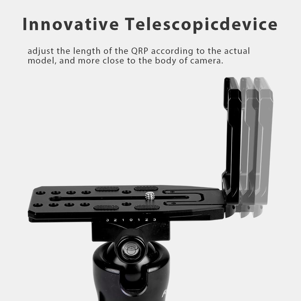 Fotopro L Bracket Quick Release Plate Vertical Horizontal Switching L Type QR for Tripod Monopod Zhiyun Stabilizer Hydraulic Head Camera Universal - Fotopro AMZ