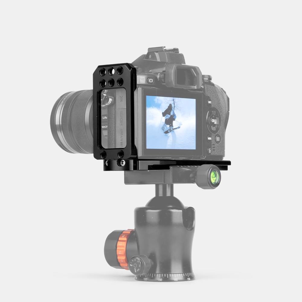 Fotopro L Bracket Quick Release Plate Vertical Horizontal Switching L Type QR for Tripod Monopod Zhiyun Stabilizer Hydraulic Head Camera Universal - Fotopro AMZ
