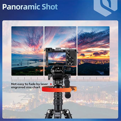 Fotopro Video Tripod Head Compact Metal Pan Tilt Fluid Head with Arca Type QR Plate for Camcorder DSLR Camera, Max Load 3kg 6.61Ib - Fotopro AMZ